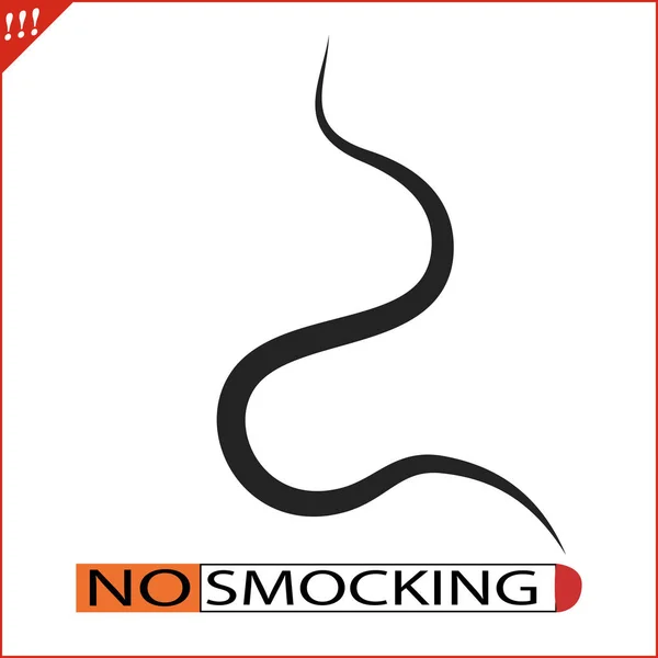 Niet roken rode cirkel stop teken — Stockvector