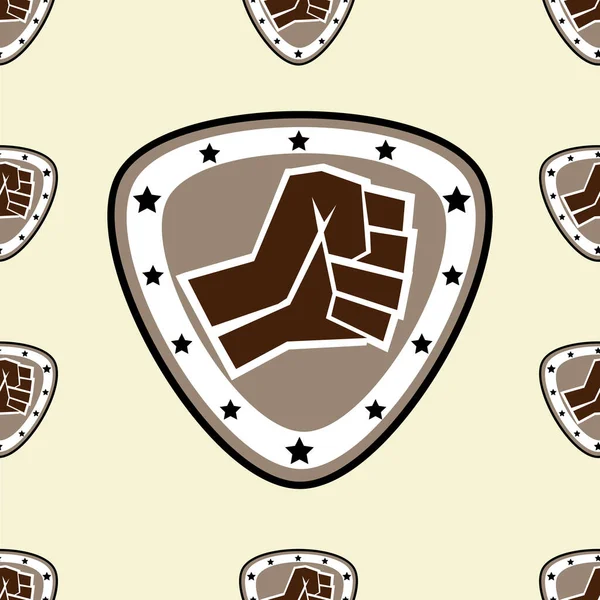 武道色のシンボル 空手の創造的なデザインの紋章 — ストックベクタ