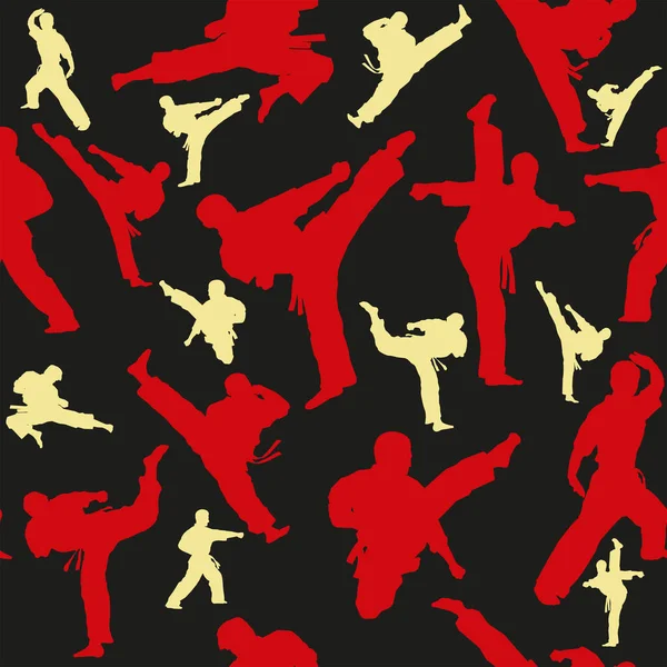 Sztuka Walki Kolorowy Simbol Logo Godło Twórczego Projektowania Karate — Wektor stockowy