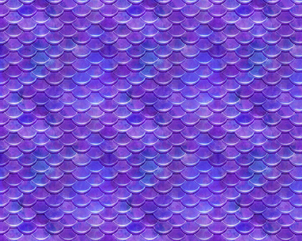 Pink Purple Repeating Playful Mermaid Fish Scale Pattern