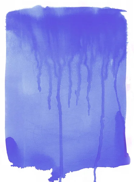 Tinta de gotejamento aquarela azul — Fotografia de Stock