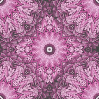 Sorunsuz pembe mandala desen