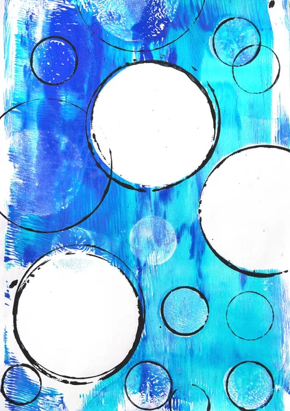 Witte rondjes op blauw Turquoise — Stockfoto