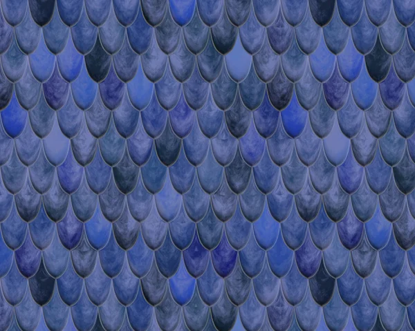 Patrón azul repetitivo de escala de pescado de sirena — Foto de Stock