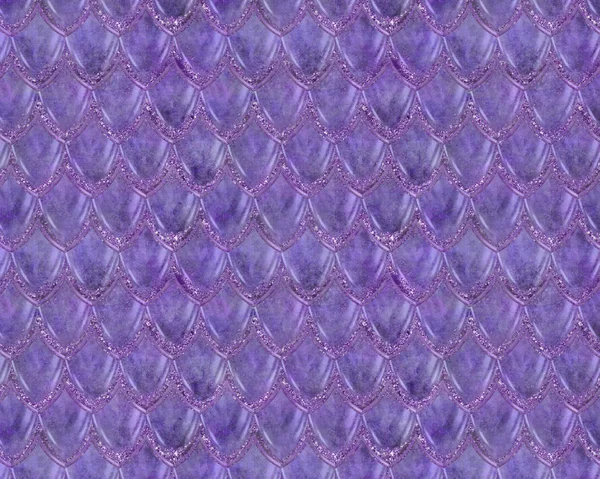 Purple Repeating Mermaid Fish Scale Pattern — Stock Photo, Image