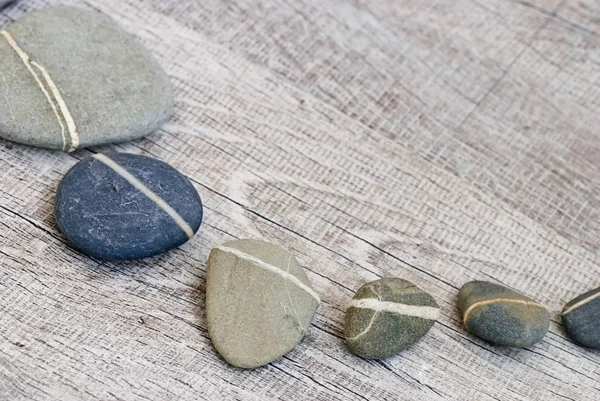 Pebble With Line In A Row — Stock Photo, Image