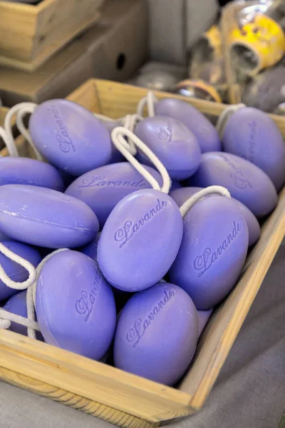Lavender Soap At Framers Market In Provence — Stock Photo, Image
