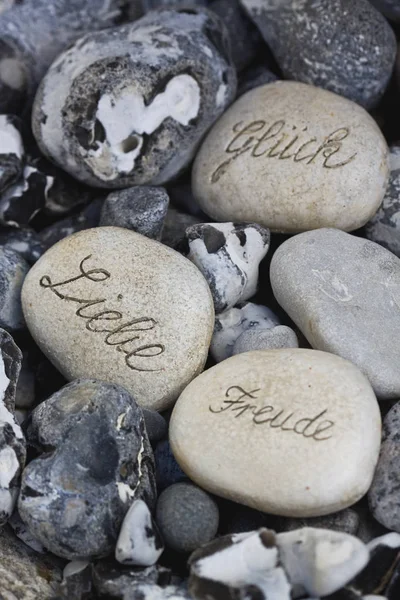 Pebble With German Words — Stock Photo, Image