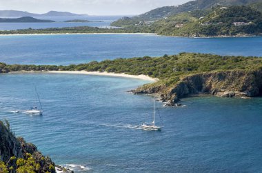British Virgin Islands Sail Boat Scenic View clipart