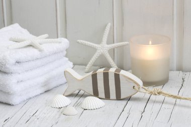 Balıkla deniz natürmort