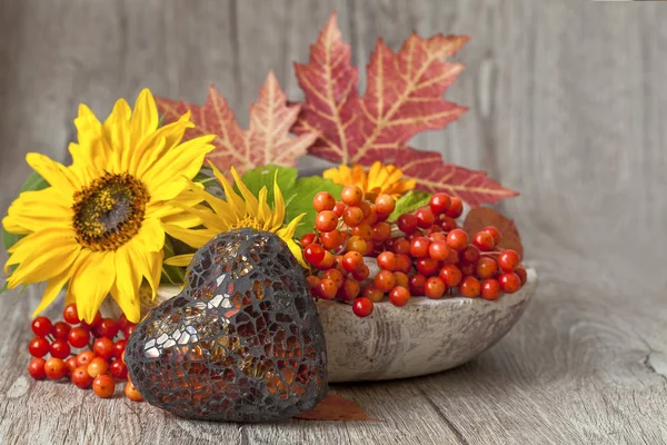 Dekorativní podzimní zátiší — Stock fotografie