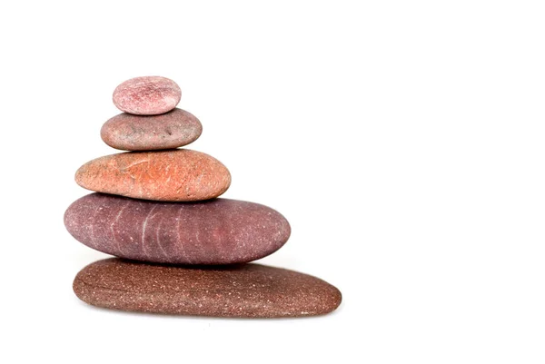 Pedra de seixo lisa Cairn em branco — Fotografia de Stock