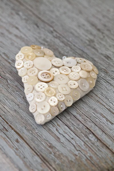 Nostalgic Heart Made Of Vintage Buttons — Stock Photo, Image