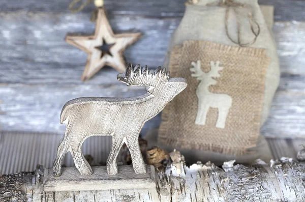 Natal nórdico ainda vida com veados — Fotografia de Stock