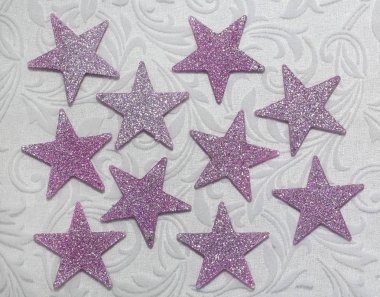 Pembe Yıldızlı Noel Arkaplanı