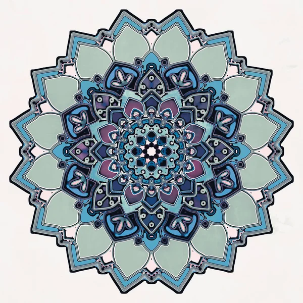 Διακόσμηση Mandala σε χρώματα παστέλ — Φωτογραφία Αρχείου