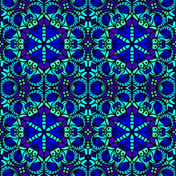 Повторяющиеся паттерны в голубом и бирюзовом цветах — стоковое фото