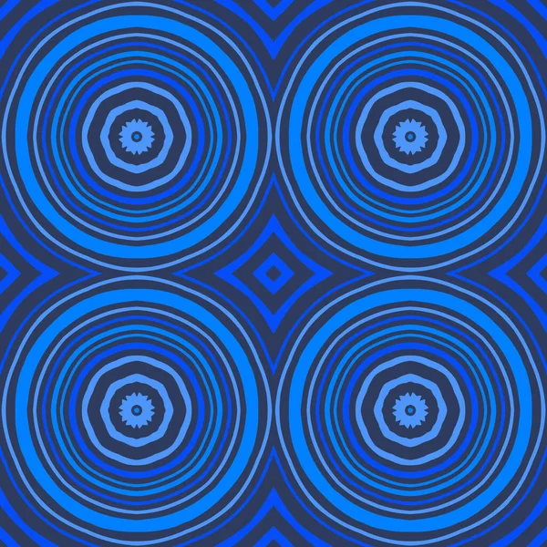 Design simmetrico del cerchio in blu — Foto Stock