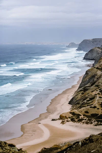 Vue panoramique de la côte ouest portugaise de l'Algarve — Photo