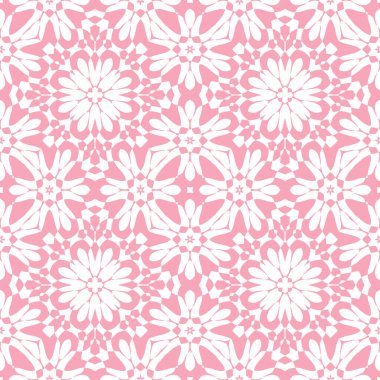 İnce Pembe ve Beyaz Allover Deseni