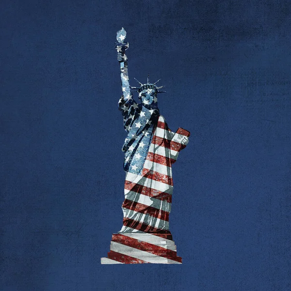 Stelle patriottiche e strisce Lady Liberty — Foto Stock