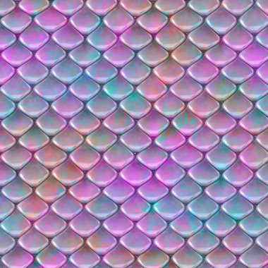 Pembe Deniz Kızı Ölçekli Kusursuz Desen