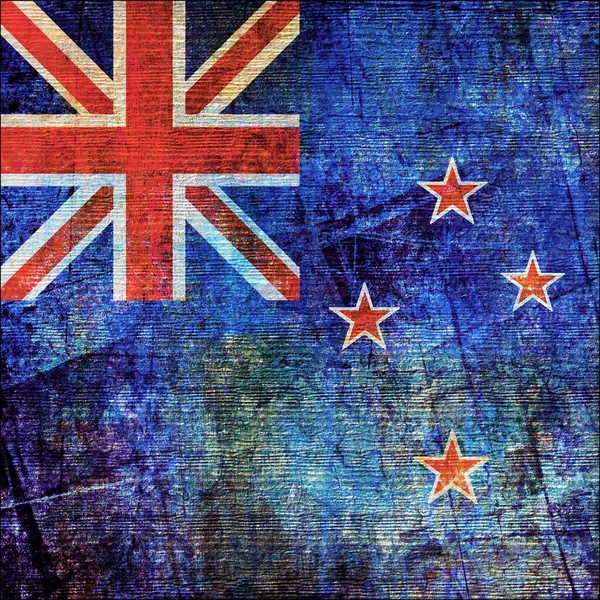 New Zealand Flag In Grunge Style — Stock Photo, Image