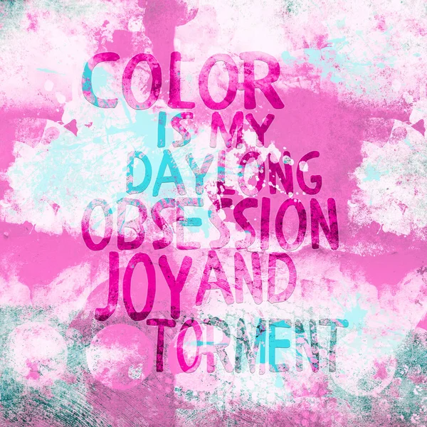 Color Quote On Pink Abstract Background — Stock Photo, Image
