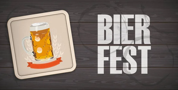 Γερμανικά Κείμενο Bier Fest Μετάφραση Beer Fest — Διανυσματικό Αρχείο