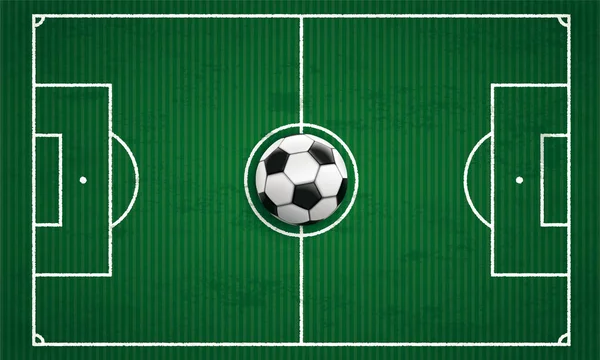 长的盖子与橄榄球地面和古典橄榄球 — 图库矢量图片