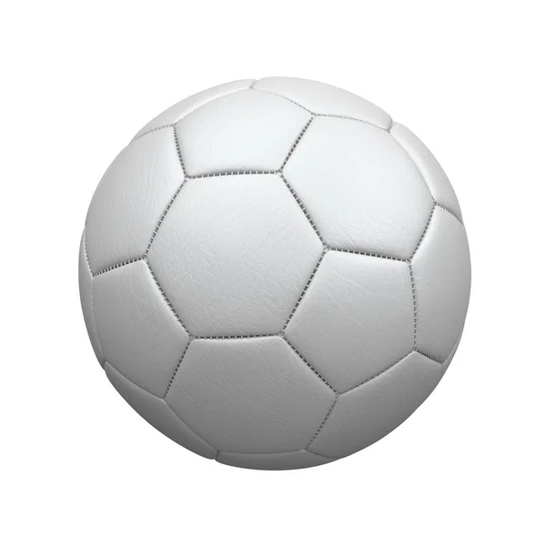 Класичний Білий Футбол Білому Тлі — стокове фото