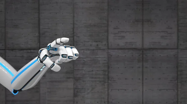 Hand Robot Concrete Background — Stock Photo, Image