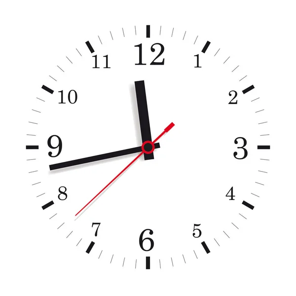 Horloge Transparente Sur Fond Blanc — Image vectorielle