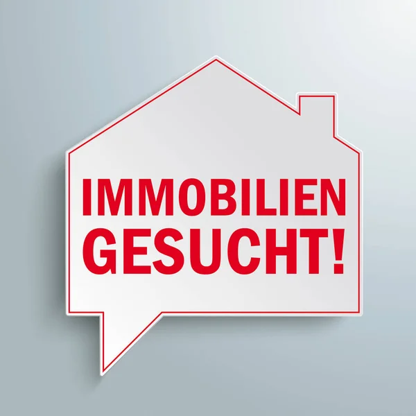 Almanca Metin Immobilien Gesucht Çeviri Özellikleri Aranıyor — Stok Vektör