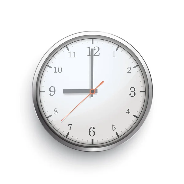 Reloj Con Fondo Blanco — Vector de stock