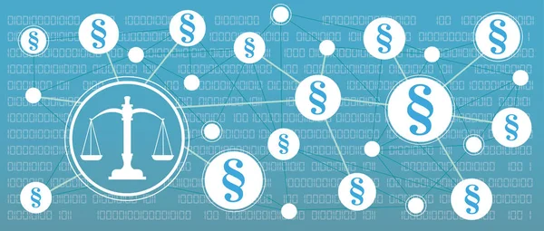 Balanço Feixe Com Dados Círculos Rede Com Parágrafos —  Vetores de Stock