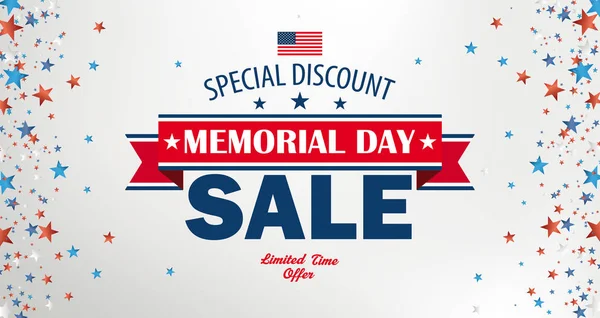 Tête Pour Memorial Day Vente — Image vectorielle