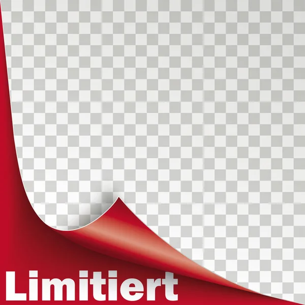 Texto Alemán Limitiert Translate Limited — Vector de stock