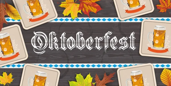 Modello Banner Festivo Dell Oktoberfest — Vettoriale Stock