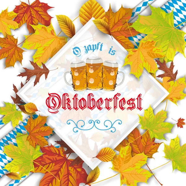 Šablona Nápisu Svátek Oktoberfest — Stockový vektor