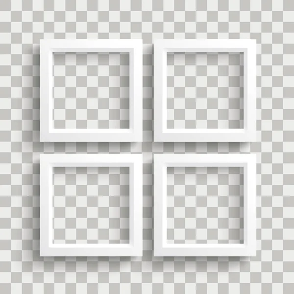 Witte Frames Gecontroleerde Achtergrond — Stockvector