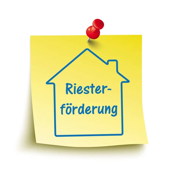 German Text Riester Foerderung Translate Riester Retirement Plan Eps Vector — Stock Vector