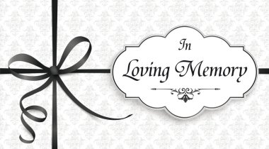 Obituary with the text In Loving Memory. Eps 10 vector file. clipart