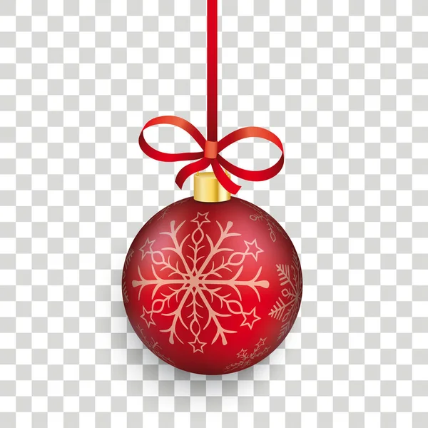 Red Bauble Checked Background Eps Vector File — Stock Vector