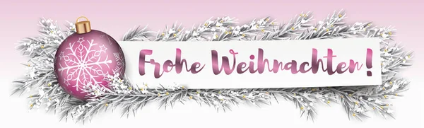 Deutscher Text Frohe Weihnachten Übersetze Frohe Weihnachten Eps Vektordatei — Stockvektor