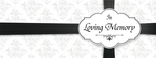 Obituário Com Texto Loving Memory Arquivo Vetorial Eps — Vetor de Stock