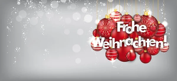 Texte Allemand Frohe Weihnachten Traduire Joyeux Noël Fichier Vectoriel Eps — Image vectorielle