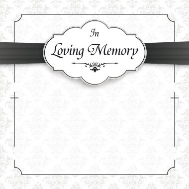 Obituary with the text In Loving Memory. Eps 10 vector file. clipart