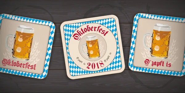 Niemiecki Tekst Zapft Jest Oktoberfest Tłumaczenie Sposób Ciągły Oktoberfest Pliku — Wektor stockowy