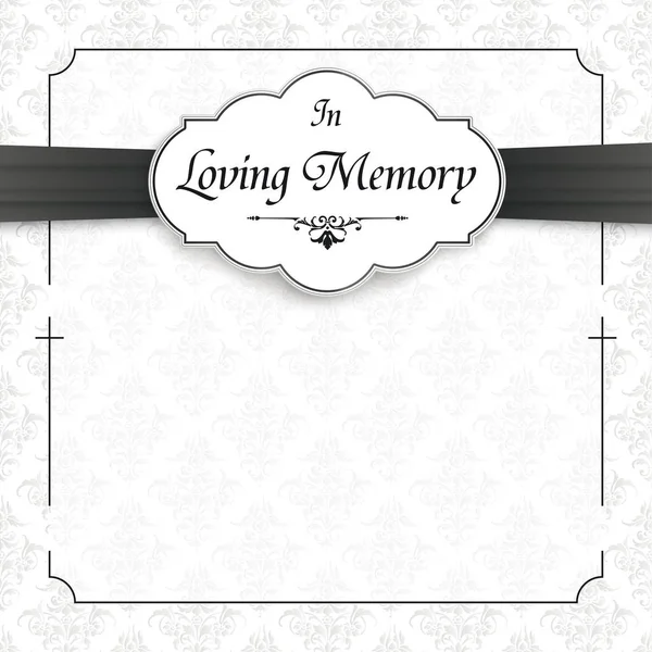 Obituario Con Texto Loving Memory Archivo Vectorial Eps — Archivo Imágenes Vectoriales